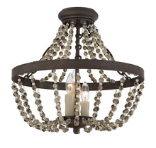 Savoy House 6-7403-3-39 - Mallory 3-light Covertible Semi-flush Or Pendant In Fossil Stone