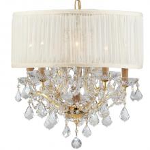 Crystorama 4415-GD-SAW-CLQ - Brentwood 6 Light Spectra Crystal Gold Drum Shade Chandelier