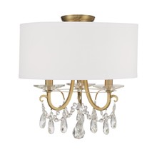 Crystorama 6623-VG-CL-MWP_CEILING - Othello 3 Light Vibrant Gold Ceiling Mount