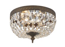 Crystorama 708-EB-CL-I - Crystorama 2 Light Clear Italian Crystal English Bronze Ceiling Mount