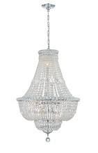 Crystorama ROS-A1009-CH-CL-MWP - Roslyn 9 Light Polished Chrome Chandelier