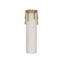 Satco Products Inc. 90/369 - 3" WHTE/GOLD DRIP STD. CANDLE