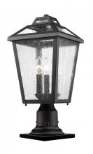 Z-Lite 539PHMR-533PM-BK - 3 Light Outdoor Pier Mount Light
