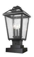 Z-Lite 539PHMS-SQPM-BK - 3 Light Outdoor Pier Mount Light