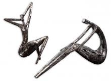 Uttermost 19502 - Uttermost Dahy Antique Silver Statues, Set/2