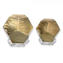 Uttermost 19971 - Uttermost Pentagon Coffee Bronze Cubes S/2