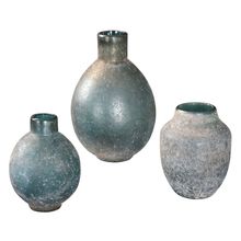 Uttermost 18844 - Uttermost Mercede Weathered Blue-Green Vases S/3