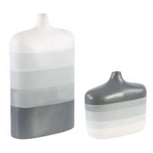Uttermost 17722 - Uttermost Guevara Striped Gray Vases, S/2