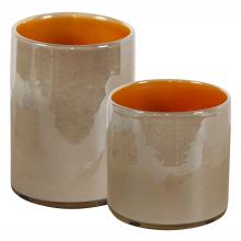 Uttermost 17976 - Uttermost Tangelo Beige Orange Vases, S/2