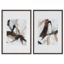 Uttermost 41440 - Uttermost Burgundy Interjection Abstract Prints, Set/2