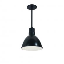 Nora NRLM-8ST1030BWLE4/60 - 8" RLM 60" Stem Mounted LED Shade, 1200lm, 3000K, Black/White, 120V 0-10V/Triac/ELV & 277V