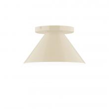 Montclair Light Works FMD421-16-L10 - 8" Pinnacle LED Flush Mount, Cream