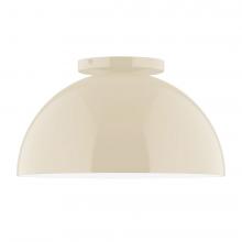 Montclair Light Works FMD432-16-L12 - 12" Arcade LED Flush Mount, Cream