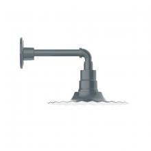 Montclair Light Works GNN158-40-B01-G06 - 12" Radial shade, Straight Arm wall mount, decorative canopy cover & Frosted Glass & cast guard
