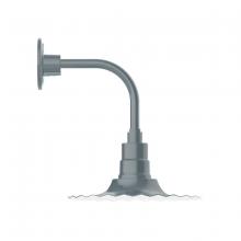 Montclair Light Works GNT158-40-B03-G05 - 12" Radial shade, Curved Arm wall mount, decorative canopy cover & clear glass & cast guard
