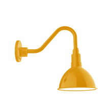 Montclair Light Works GNV115-21 - 10" Deep Bowl shade, gooseneck wall mount, Bright Yellow