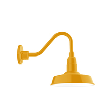 Montclair Light Works GNV181-21 - 10" Warehouse shade, gooseneck wall mount, Bright Yellow
