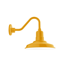 Montclair Light Works GNV182-21 - 12" Warehouse shade, Gooseneck wall mount, Bright Yellow