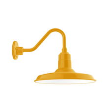 Montclair Light Works GNV183-21 - 14" Warehouse shade, gooseneck wall mount, Bright Yellow