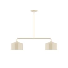 Montclair Light Works MSG419-16-L10 - 2-Light Axis Linear LED Pendant, Cream