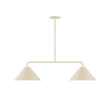 Montclair Light Works MSG422-16-L10 - 2-Light Pinnacle Linear LED Pendant, Cream