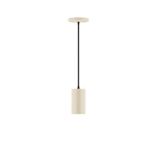 Montclair Light Works PEB425-16-C02-L10 - 3.5" x 6" Beam LED Pendant, black fabric cord with canopy, Cream