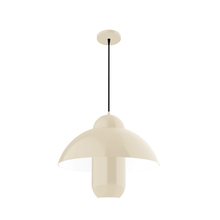 Montclair Light Works PEB501-16 - June Bug 18 inch shade, black cord with canopy, Cream