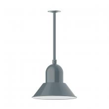 Montclair Light Works STA124-40-H36 - 14" Prima, stem mount with canopy, Slate Gray