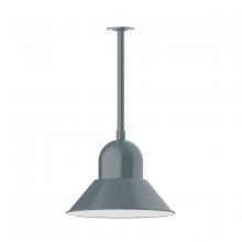 Montclair Light Works STB125-40-T36 - 16" Prima, stem mount with canopy, Slate Gray