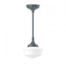 Montclair Light Works STC021-40-H36 - 12" Schoolhouse glass, 1/2" x 36" stem and canopy, Slate Gray