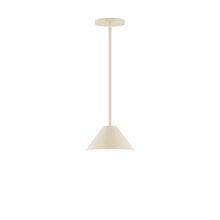 Montclair Light Works STG421-16-L10 - 8" Pinnacle LED Stem Hung Pendant, Cream