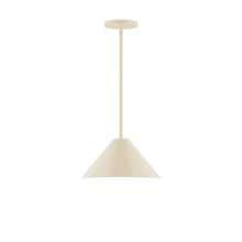 Montclair Light Works STG422-16-L12 - 12" Pinnacle LED Stem Hung Pendant, Cream