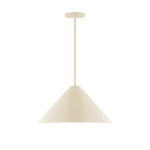 Montclair Light Works STG423-16-L13 - 18" Pinnacle LED Stem Hung Pendant, Cream