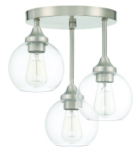 Craftmade 56253-BNK - 3 Light Semiflush