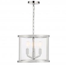 Crystorama DEV-B8003-PN - Libby Langdon for Crystorama Devon 3 Light Polished Nickel Mini Chandelier