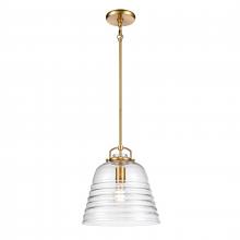 ELK Home Plus 67886/1 - Current 12'' Wide 1-Light Pendant - Satin Brass