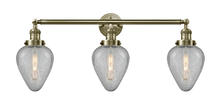 Innovations Lighting 205-AB-G165-LED - Geneseo - 3 Light - 32 inch - Antique Brass - Bath Vanity Light