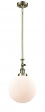 Innovations Lighting 206-AB-G201-10-LED - Beacon - 1 Light - 10 inch - Antique Brass - Stem Hung - Adjustable Mini Pendant