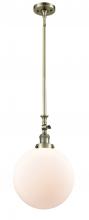 Innovations Lighting 206-AB-G201-12-LED - Beacon - 1 Light - 12 inch - Antique Brass - Stem Hung - Adjustable Mini Pendant