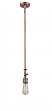 Innovations Lighting 206-AC-LED - Bare Bulb - 1 Light - 3 inch - Antique Copper - Stem Hung - Adjustable Mini Pendant