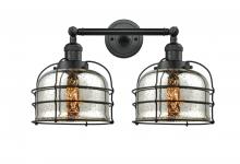 Innovations Lighting 208-BK-G78-CE-LED - Bell Cage - 2 Light - 19 inch - Matte Black - Adjustable Bath Vanity Light