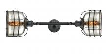 Innovations Lighting 208L-BK-G78-CE-LED - Bell Cage - 2 Light - 9 inch - Matte Black - Adjustable Bath Vanity Light