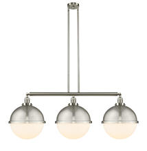Innovations Lighting 213-SN-HFS-121-SN-LED - Hampden - 3 Light - 45 inch - Brushed Satin Nickel - Stem Hung - Adjustable Island Light