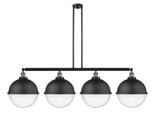 Innovations Lighting 214-BAB-HFS-124-BK-LED - Hampden - 4 Light - 58 inch - Black Antique Brass - Stem Hung - Adjustable Island Light