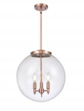 Innovations Lighting 221-3S-AC-G202-16 - Beacon - 3 Light - 16 inch - Antique Copper - Cord hung - Pendant