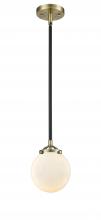 Innovations Lighting 284-1S-BAB-G201-6-LED - Beacon - 1 Light - 6 inch - Black Antique Brass - Cord hung - Mini Pendant