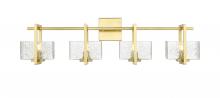 Innovations Lighting 312-4W-SG-CL-LED - Striate - 4 Light - 33 inch - Satin Gold - Bath Vanity Light