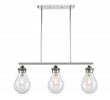 Innovations Lighting 414-3I-PC-8CL-LED - Genesis - 3 Light - 39 inch - Polished Chrome - Cord hung - Island Light