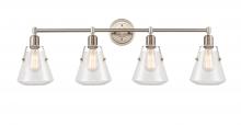 Innovations Lighting 422-4W-SN-7Cl-LED - Luna - 4 Light - 40 inch - Satin Nickel - Bath Vanity Light