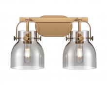 Innovations Lighting 423-2W-BB-G412-6SM - Pilaster II Bell - 2 Light - 17 inch - Brushed Brass - Bath Vanity Light